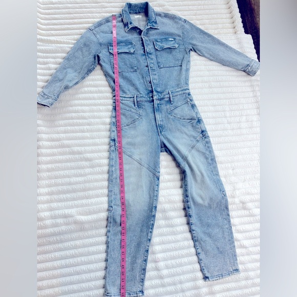 MOTHER Classic Blue Denim Jumpsuit - Picture 5 of 9
